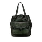 Pre-owned Leather shoulder-bags Bottega Veneta Vintage , Green , Dames