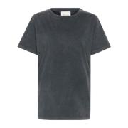 Donkergrijze Random Wash Tee Top My Essential Wardrobe , Gray , Dames