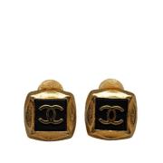 Pre-owned Yellow Gold earrings Chanel Vintage , Yellow , Dames