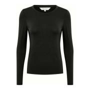 Lange mouwen T-shirt in het zwart Part Two , Black , Dames