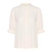 Korte Mouw Blouse Snow White Cream , White , Dames