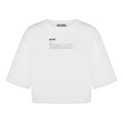 Witte Crewneck T-shirts en Polos Moschino , White , Dames