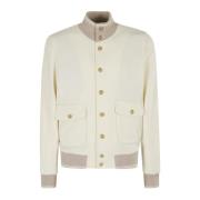 Wollen Jersey met Contrastranden L.b.m. 1911 , Beige , Heren