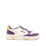 Vintage Leren Sneakers Autry , Purple , Heren