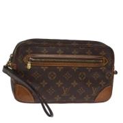 Pre-owned Canvas clutches Louis Vuitton Vintage , Brown , Dames