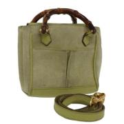 Pre-owned Suede handbags Gucci Vintage , Green , Dames