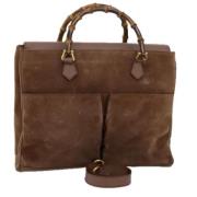 Pre-owned Suede handbags Gucci Vintage , Brown , Dames