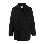 Capuchonoversize parka Aspesi , Black , Heren