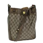 Pre-owned Canvas gucci-bags Gucci Vintage , Beige , Dames