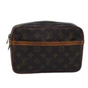 Pre-owned Canvas clutches Louis Vuitton Vintage , Brown , Dames