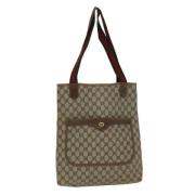 Pre-owned Leather totes Gucci Vintage , Beige , Dames