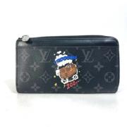 Pre-owned Fabric wallets Louis Vuitton Vintage , Black , Heren