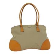 Pre-owned Canvas prada-bags Prada Vintage , Beige , Dames