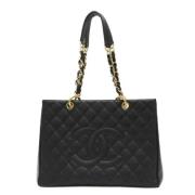 Pre-owned Leather chanel-bags Chanel Vintage , Black , Dames