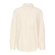 Parelmoer Oversized Blouse Saint Tropez , Beige , Dames