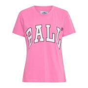 R. David Dames Bubblegum T-Shirt Ball , Pink , Dames