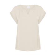 Top met korte mouwen en stippenprint Saint Tropez , Beige , Dames