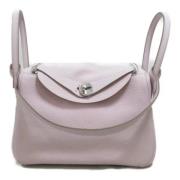 Pre-owned Leather shoulder-bags Hermès Vintage , Purple , Dames