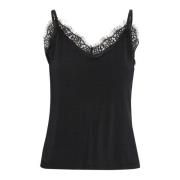 Vrouwelijke Top met Kant Part Two , Black , Dames