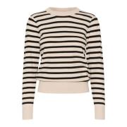 Gestreepte Pullover Trui Zwart Saint Tropez , Beige , Dames