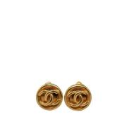 Pre-owned Yellow Gold earrings Chanel Vintage , Yellow , Dames