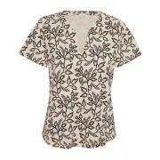 Zwarte Craft Leaf Dames T-Shirt Part Two , Multicolor , Dames