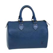 Pre-owned Leather handbags Louis Vuitton Vintage , Blue , Dames