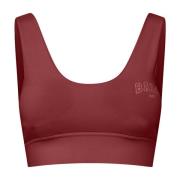 Sportieve Bordeaux Top met Brede Bandjes Ball , Brown , Dames