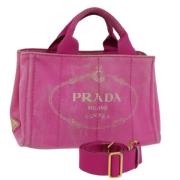 Pre-owned Canvas handbags Prada Vintage , Pink , Dames