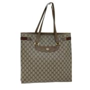 Pre-owned Leather totes Gucci Vintage , Beige , Dames