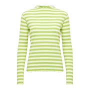 Gestreepte Longsleeve Top - Helder Limegroen Karen by Simonsen , Multi...