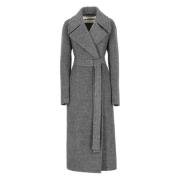 Elegante Grijze Lama Jas voor Vrouwen Jil Sander , Gray , Dames