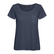 Marineblauw Zak T-shirt Top Soaked in Luxury , Blue , Dames