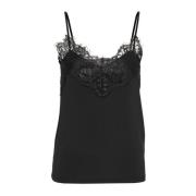 Sleeveless Tops Soaked in Luxury , Black , Dames