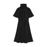 Knoop Kraag Korte Jurk Givenchy , Black , Dames