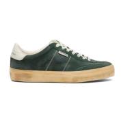 Groene Suède Sneakers Contraststiksels Golden Goose , Green , Heren