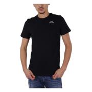 Logo Cafers Slim T-shirt Kappa , Black , Heren