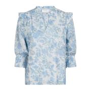 Davina Rose Field Blouse Lichtblauw Neo Noir , Blue , Dames