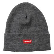 Batwing Geborduurde Beanie Wollen Muts Levi's , Gray , Heren