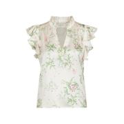 Bloemenblouse met ruchesmouwen Neo Noir , Multicolor , Dames