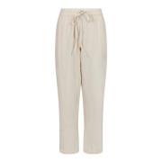 Sonar Linnen Wijde Pijp Broek Neo Noir , Beige , Dames