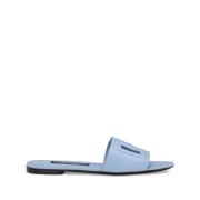 Blauwe Leren Sandalen met Uitsparingen Dolce & Gabbana , Blue , Dames