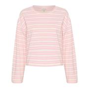 Long Sleeve Tops Soaked in Luxury , Pink , Dames