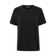 Lose Fit Tee Top in Zwart Soaked in Luxury , Black , Dames