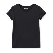 Biologisch Zwarte Tee Top MOS Mosh , Black , Dames