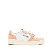 Bicolor Medalist Low Top Sneakers Autry , Beige , Dames