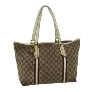 Pre-owned Canvas totes Gucci Vintage , Beige , Dames