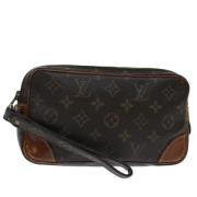 Pre-owned Canvas clutches Louis Vuitton Vintage , Brown , Dames