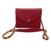 Pre-owned Leather chanel-bags Chanel Vintage , Red , Dames