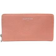 Pre-owned Leather wallets Balenciaga Vintage , Pink , Dames